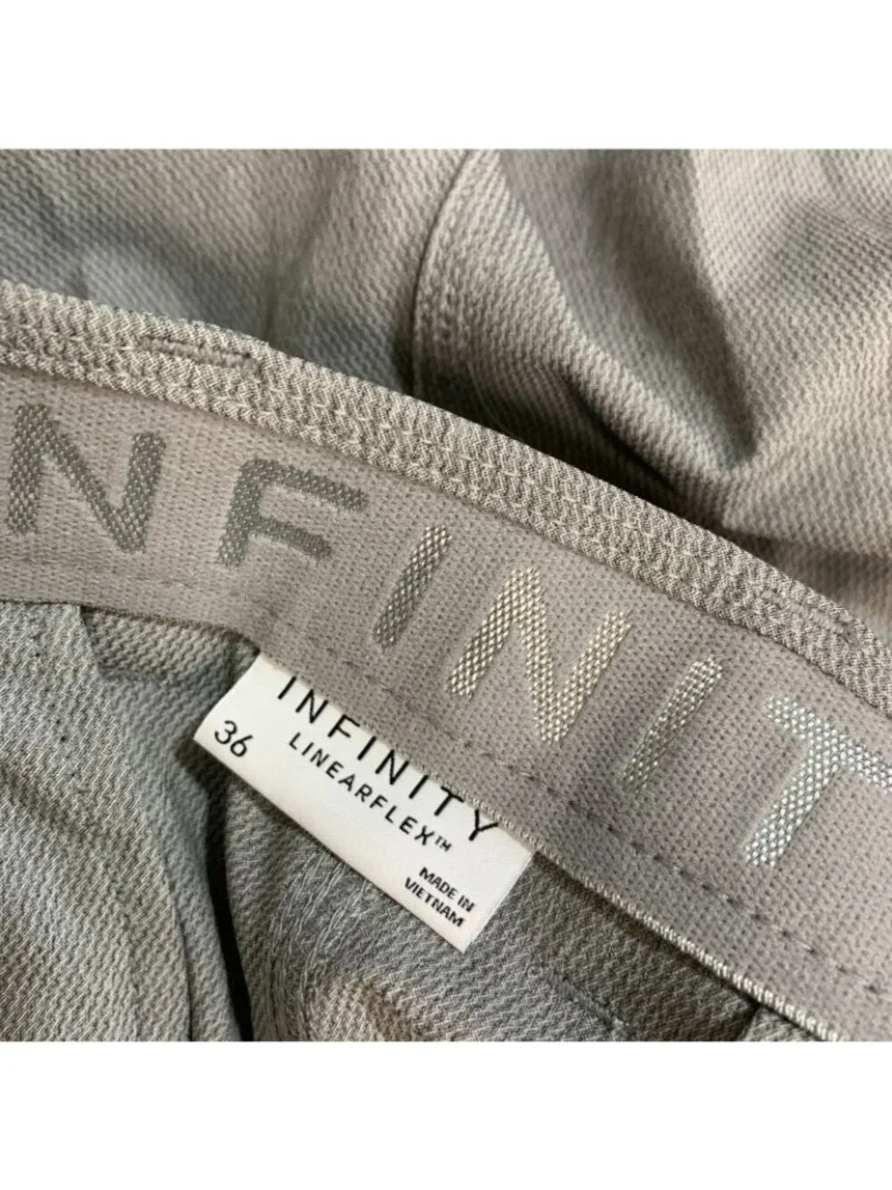 NWT Infinity Linearflex Men's 36 Gray Hybrid Stretch Shorts
